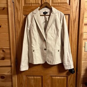 Talbots Tan Blazer Jacket Size 14 M/L